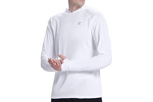 Endyart Men's UPF 50+ Sun Protection Hoodie Shirts UV SPF Long Sleeve Rash Guard Fishing Swim Shirts Quick Dry
