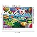 AIRDEA 5D DIY Diamond Painting Kits for Kids Beginners, Hot Air Balloon Diamond Painting Art 5D Partial Drill Gem Painting Embroidery Rhinestone Cross Stitch Arts Wall Decor 30x40 cm