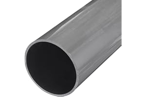 MECCANIXITY 5.5 Inch PVC Rigid Tube Round Pipe 129.2mm ID 140mm OD 500mm Light Grey High Impact for Water Pipe, Crafts, Decoration, Cable Sleeve