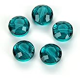 25pcs Adabele Austrian 8mm Faceted Flat Round Coin Loose Crystal Beads Emerald Green Compatible with Swarovski Preciosa 5052 SSMR824