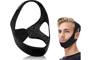 FORLUCIX Chin Strap for Sleeping,Comfortable Anti Snoring Devices,Adjustable Breathable Sleep Apnea Devices for Men and Women,Simple and Effective Snoring Solution - Black