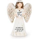 zimiliz Thank You Gifts for Women, Teacher Appreciation Gifts,Friends - Retirement Angel Statue Gifts for Women, Appreciation Gifts for Coworkers (White)