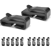 CooBigo 1" Plastic Webbing Ending Clip, 20 Pack Tactical Molle Belt Clip Hook, Hiking Camping Outdoor Backpack Strap Keeper Clips Slip Clip Buckle Helmet Goggle Webbing Clip Replacement, Small
