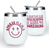 Cute Funny 12 oz Tumbler, Wine Tumbler Insulated Wine Glass with Lid, Mama Gifts Mama to Be Mom Gifts from Daughter Inspirational Mothers Day Anniversary Birthday Gifts for Mom Women Mommy Christmas