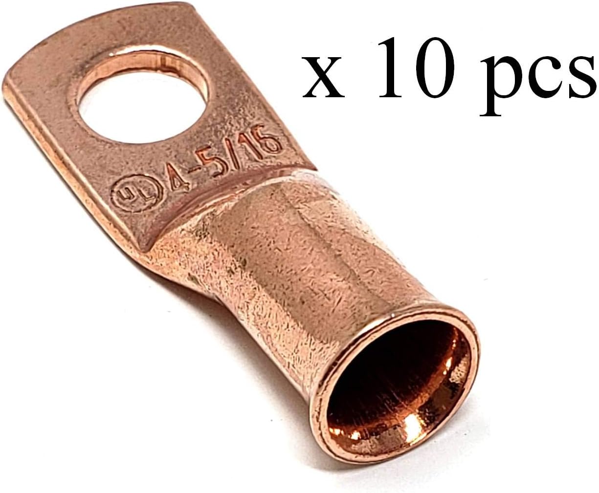 10 pcs WNI UL 4 Gauge x 5/16 Pure Copper Battery Welding Cable Lug Connector Ring Terminals: Car Electronics
