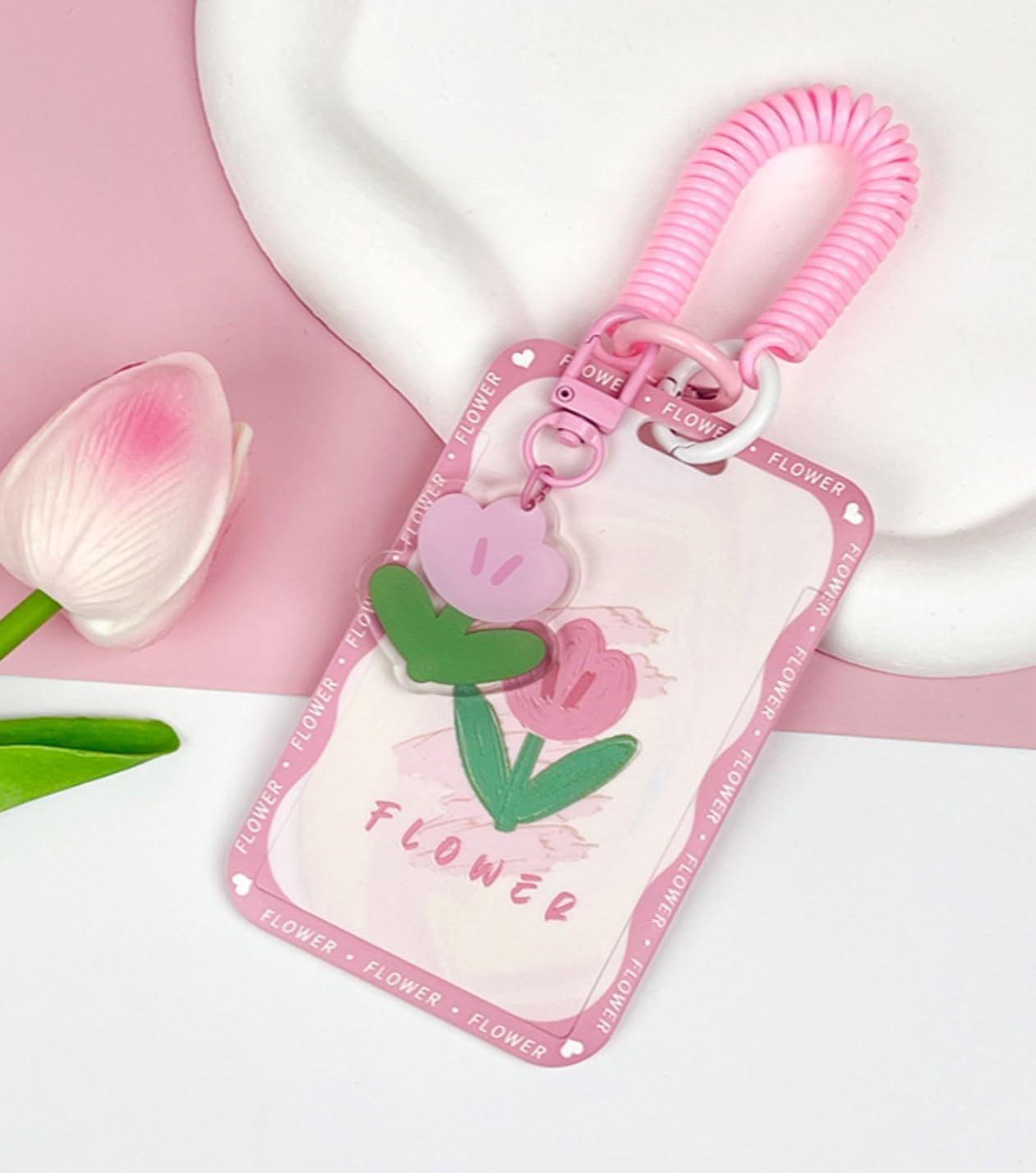 OEIOTEI Mini Photo Album Acrylic Photo Card Holder Key Ring Photo Key Ring Small Kpop Photo Card Holder Card Holder Waterproof Photo Card Protector Card Holder for Credit Letter Bank Card (1)