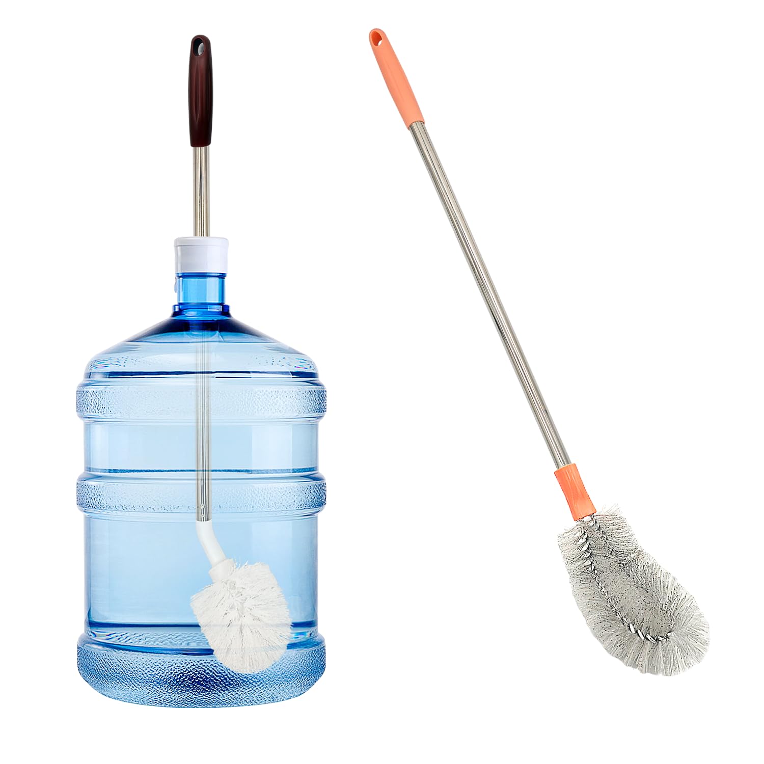 Photo 1 of 2-Pack Bucket Brush, Bottle Brush for Cleaning Extra Long Bottles, Gallon Jug Cleaner, Water Bottle Cleaner.