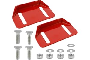 SIMPERAC 784-5580 Skid Shoes for MTD 784-5580-0637 Slide Plates Fits for Cub Cadet Craftsman Snow Blower with Mounting Hardware (2 Red Packs)