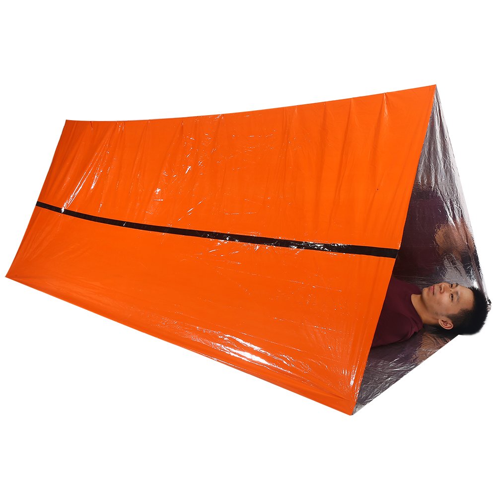 Tbest Disaster Prevention Ponchos Thermal Waterproof Blanket Emergency Shelter Foldable Military Survival Tent