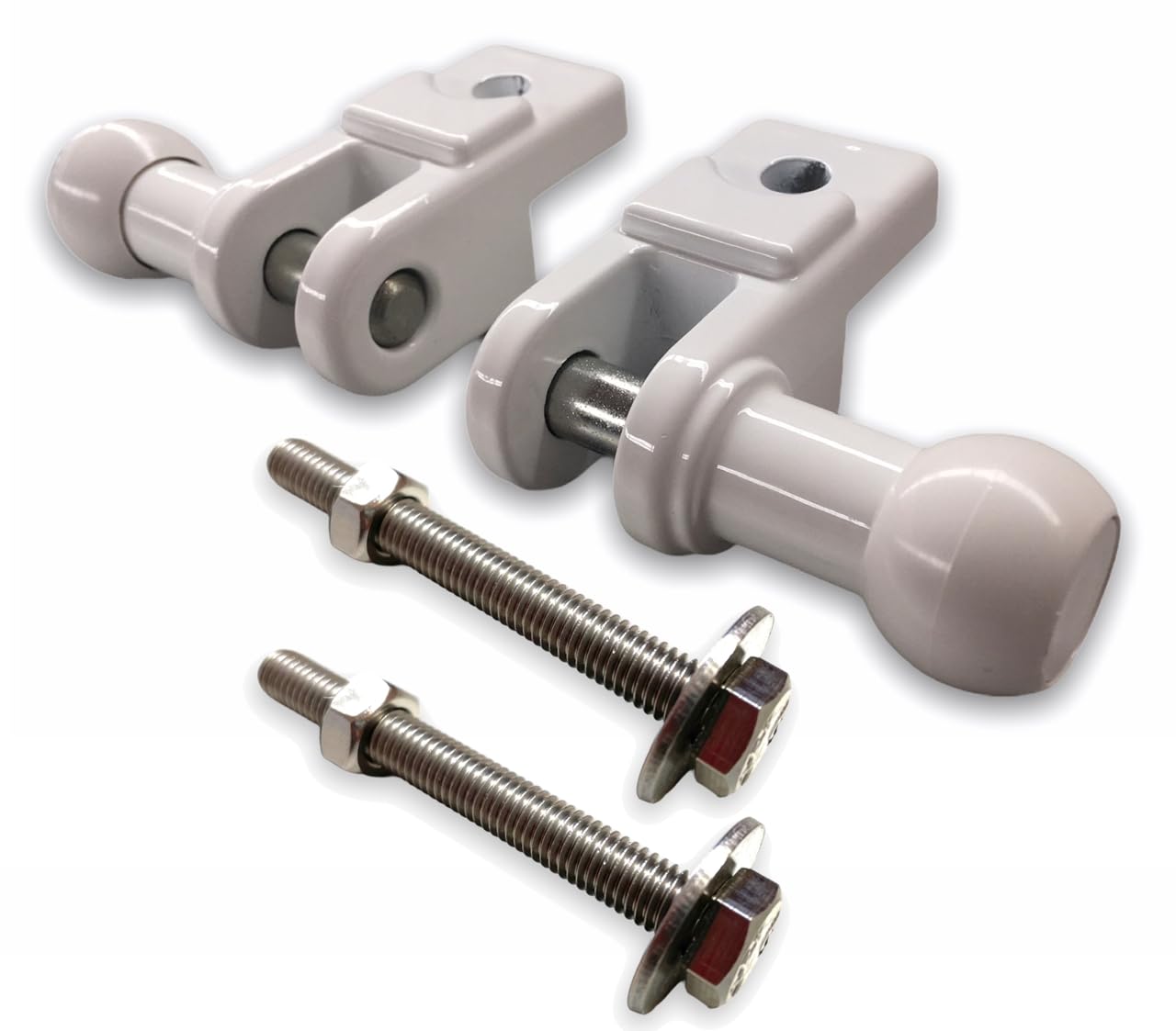 Tele Awning Railing Support Set for Balcony Awning with Screws (White)