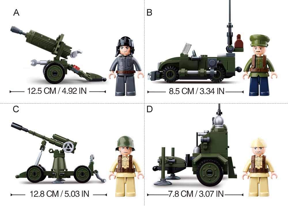 Sluban Wii- 4-in-1 Army Display Box (8 Pieces), Mehrfarbig, Medium - Image 3