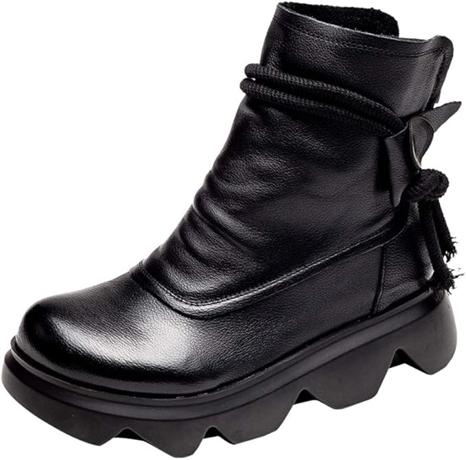 leather platform pumps