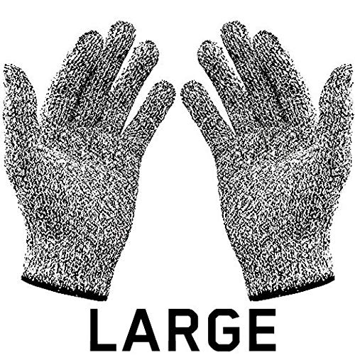 Cut Resistant Gloves safety working gloves Level 5 Protection, work safety gloves Kitchen Gloves 1 Pair (Large)