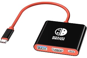 DNKEAUR Switch Dock for Switch OLED, Docking Station for TV, Switch Base Accessories, Portable Switch TV Dock Adapter，USB C to HDMI Adapter Compatible with Switch OLED/Steam Deck/MacBook Pro