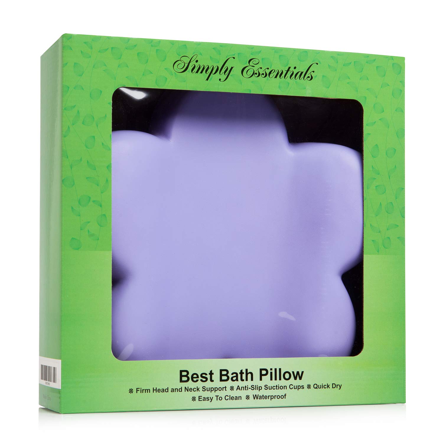 Best Bath Pillow Large Luxury with Powerful Suction Cups - Purple - Firm Quality Construction - Supports Your Neck & Head Perfectly - Fits All Hot Tub, Whirlpool, Jacuzzi & Standard Tubs : Beauty