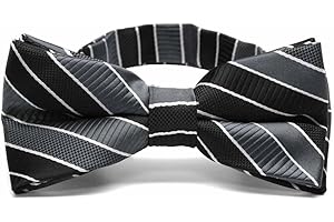tiemart Pre-Tied Adjustable Men's Band Collar Bow Tie