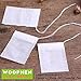 Woophen Disposable Tea Filter Bags, 3.5 × 4 Inch, 200 Pieces