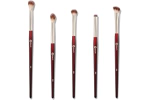 BK BEAUTY - Essentials Brush Set (5PC) - Professional Makeup Brushes for Blending, Smudging, & Defining | Premium Eyeshadow Set for Flawless Eye Looks