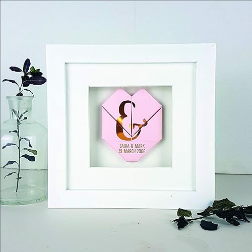 Amazoncom Personalized Origami Heart Anniversary Gift