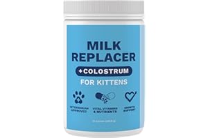 Under the Weather Kitten Milk Replacer Powder + Colostrum | Kitten Milk Replacement Formula | Nutrient-Rich Formula with Colostrum for Immune & Digestive Support – 12 oz