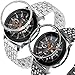 Dsytom Jewelry Bezel Ring Compatible with Galaxy Watch 46mm 2 Pack,Galaxy Gear S3 Frontier & Classic Bezel Ring Cover Protector Adhesive Loop Anti Scratch Design for Samsung Galaxy Watch Accessory