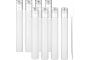 Essential Oil Roller Bottles 8 Pcs, 10ml Stainless Steel Roller Ball Container, Plastic Roller Bottles for Essential Oils Tra
