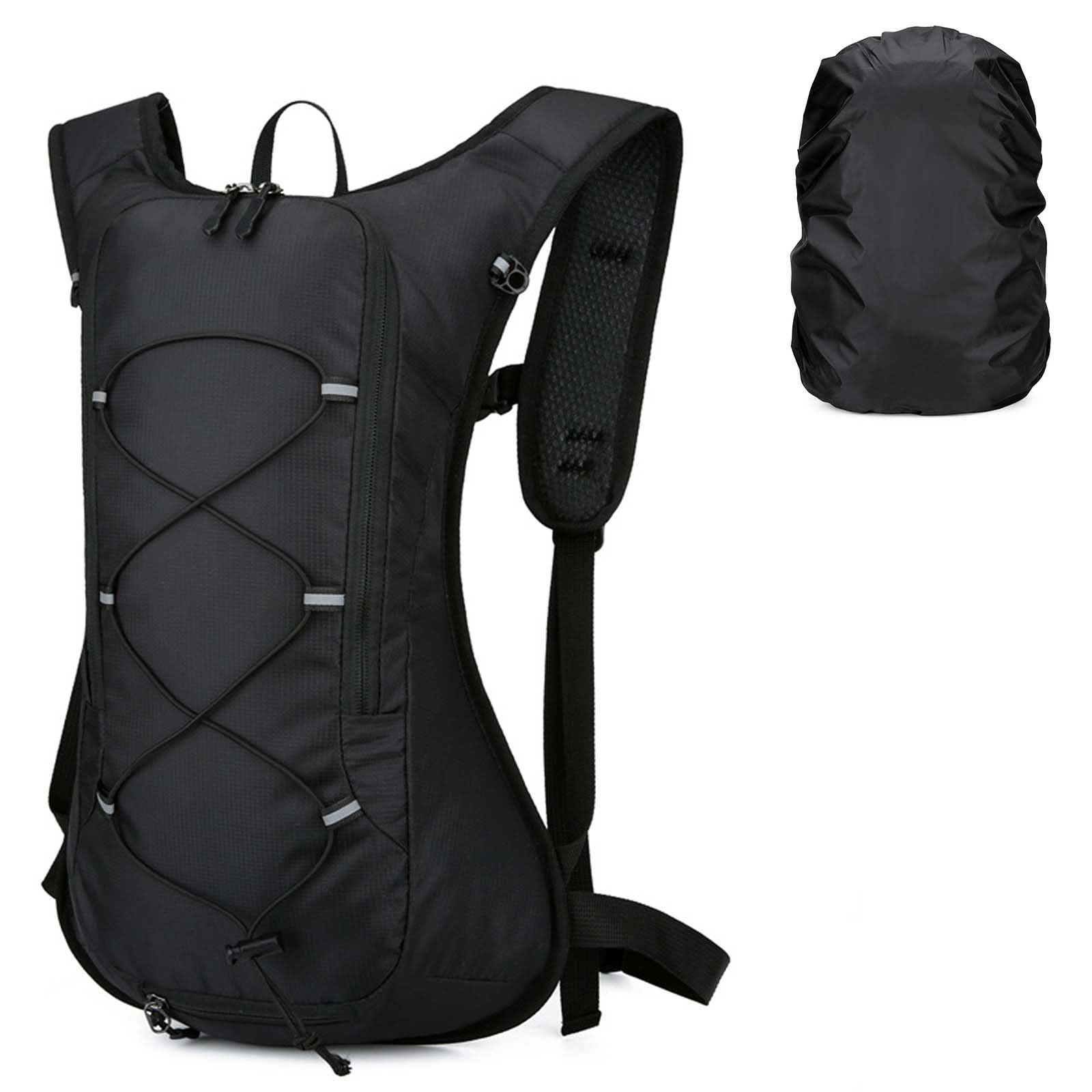 Zimoer Cycling Backpack 7L, Lightweight Breathable Bike Backpack, Running Backpack With Rain Cover & Helmet Storage Bag, for Men & Women Daily Commutes, Cycling, Jogging, Hiking, Riding, Marathon