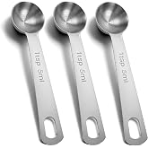 1 Teaspoon Measuring Spoons, 3Pcs Stainless Steel Kitchen Tools for Precise Cooking, Baking and Spices Measurement, 5ml