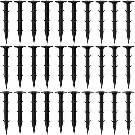 Amazon 防草シート 固定 ピン 30本 グラウンドネイル グランドスパイク 防風ネット 抜けにくい 固定ロングピン セット 除草 留め具 固定具 農業 家庭 菜園 ガーデニング 園芸 固定 ペグ 11cm 園芸用シート