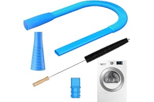Dryer Vent Cleaning Kit, Dryer Lint Vacuum Attachment, Clothes Dr-yer Ven-t Cleaner Kit with Vac-uum Hose Atta-chment Brush, 