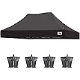 ABCCANOPY Replacement Canopy Top for Commercial Canopy Tent (10x15, Black)