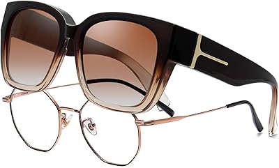 KANASTAL Übergröße Überzieh Sonnenbrille Herren und Damen Quadratisch Polarisiert Überbrille Sonnenbrille für Brillenträger UV400 Sonnenschutz Übersonnenbrille Fit Over Sunglasses