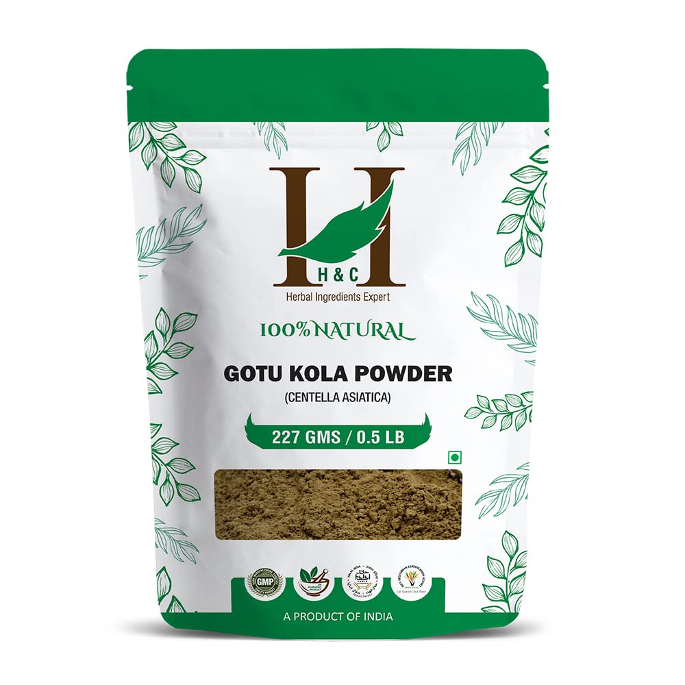 H&C 100% Natural Gotu Kola Powder (Centella Asiatica) - 227 g / 0.5 Lb