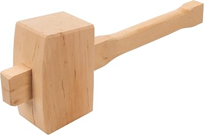 Silverline Wooden Mallet 115mm Hardwood Head Shaft Angled Face