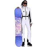 YEEFINE Women's Ski Suit One Piece Jumpsuits Snowsuits Waterproof Winter Snow Snowboarding Suits