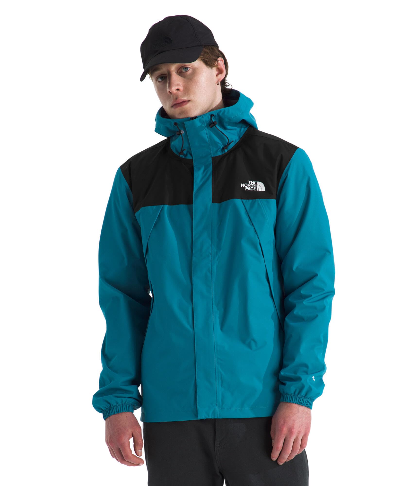 The North Face Men's Antora Jacket (Standard & Big Size) - Waterproof & Windproof Rain Coat, Secure Zip Hand Pockets, Dusk Blue/TNF Black, XX-Large Image
