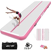 AKSPORT Inflatable Gymnatsics Mat Tumble Track 10ft 13ft 16ft 20ft 23ft Air Tumbling Mat with Air Pump for Home Use/Training/Cheerleading/Yoga