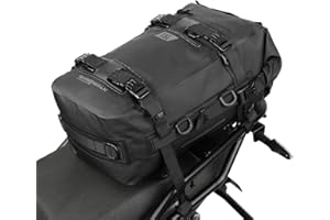 Rhinowalk Motorcycle Tail Bag Motorbike Side Bag 15L Full Waterproof Motor Saddle Pannier Bag Rear Rack Trunk Professional Motor Accessories-Black