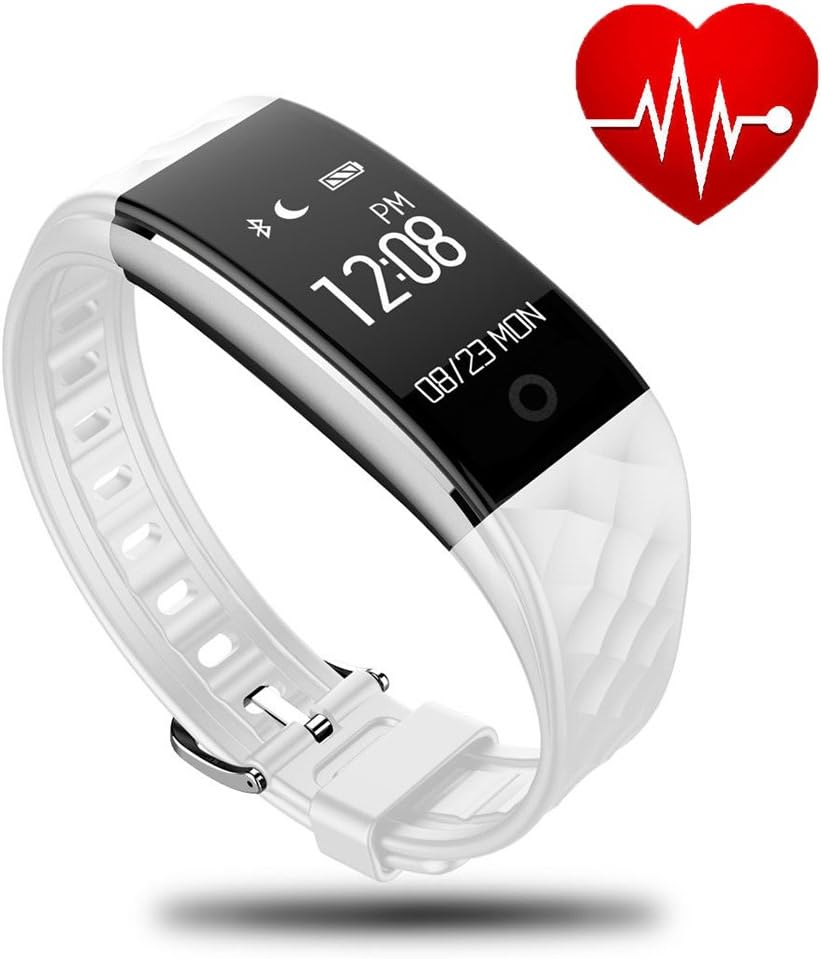 Fitness Tracker Heart Rate - TopYart S2 Wireless Bluetooth Activity Tracker Pedometer Sleep Quality Control/ Call Notification Reminder/ Calorie Counter/ Remote Camera for Android IOS Smartphone IP67 Waterproof Sports Wristband