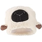 KESYOO Lamb Ears Hat Kids Tiara Kids Costume Winter Clothing Black Sheep Hat Sheep Costume Cosplay Ear Headg Cartoon Photography Props Plush White Child