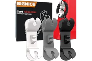 SIGNICE Cord Organizer for Appliances - Upgraded Patented 3 Pack Tidy Cord Wrapper Holder Wrap Keeper Cord Winder Stick on Kitchen Mixer, Blender, Coffee Maker, Pressure Cooker, Air Fryer (Multi-color)