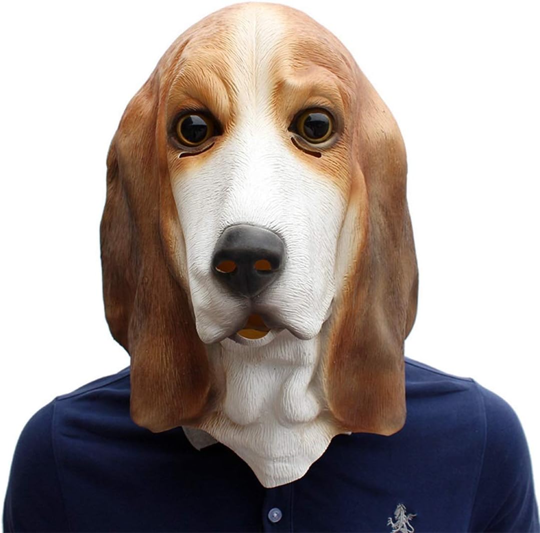 JKHOIUH Suministros for fiestas del festival Máscara de perro de látex