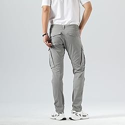 Plaid&Plain Men's and Women's Iron Grey Cargo Pants
