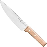 Opinel Parallele Chef Knife – Classic Size for Chopping, Slicing, Prep Work, Beechwood Handle, High Carbon X50CrMoV15 Stainle