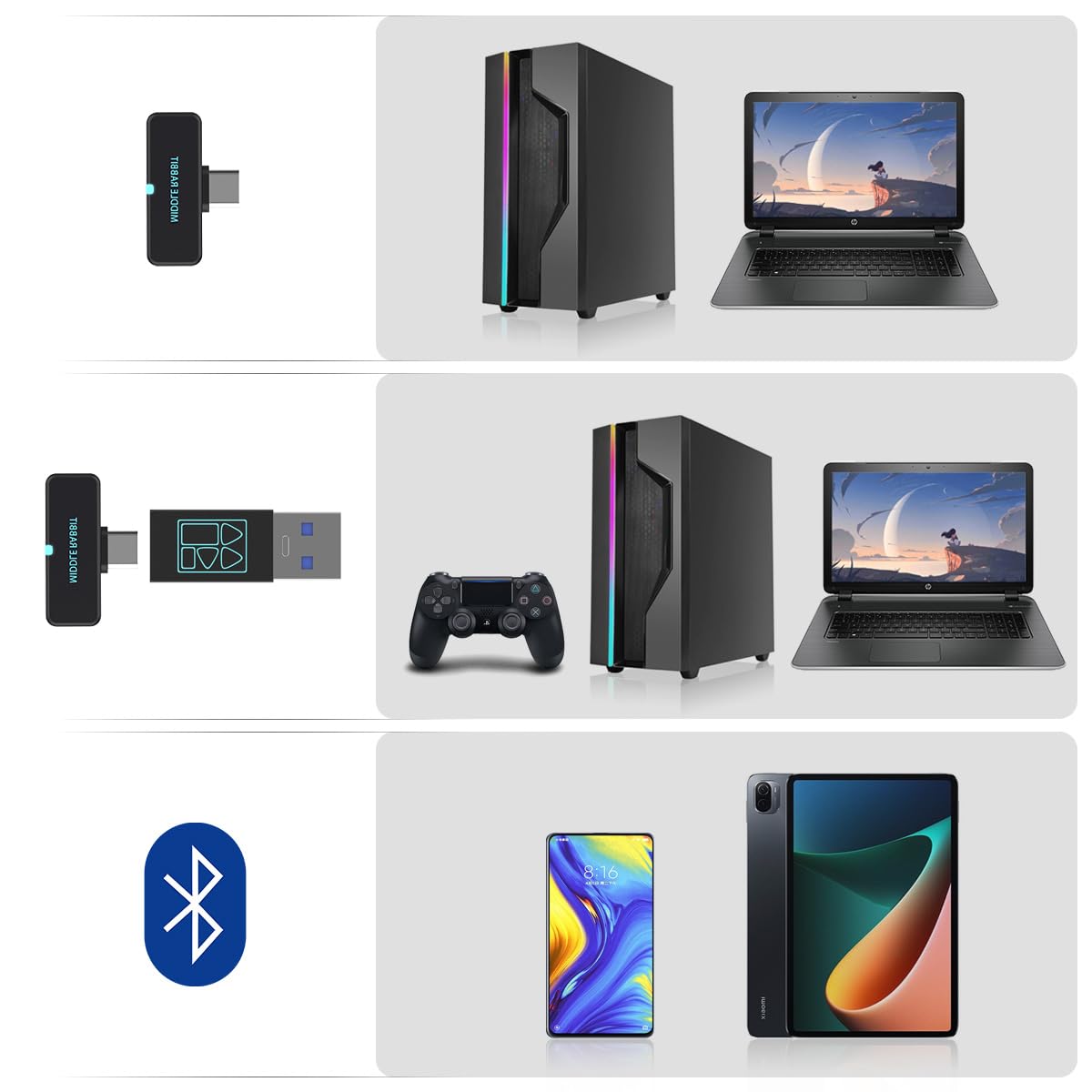 SW4 Pro Wireless Hidden Earbuds for PC/Computer/Laptop/Mobile - Dongle & Bluetooth - 40ms Low Latency - 4 Mics – Gaming - Work Headset/Headphones for Office