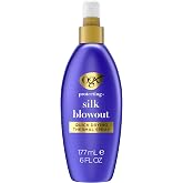 OGX Protecting + Silk Blowout Quick Drying Thermal Spray, 6 fl. oz | Heat Protectant Spray, Shields Hair up to 450�F, Soft Shiny Hair, Big Beautiful Blowouts, Light Hold