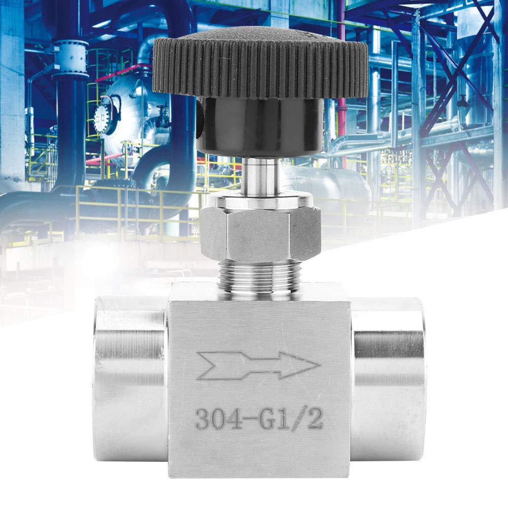Straight Needle Valve Stainless Steel BSPP Female Thread for Transmission Of Water Gas, Oil, Fuel And Other Media(1/2") - Image 3