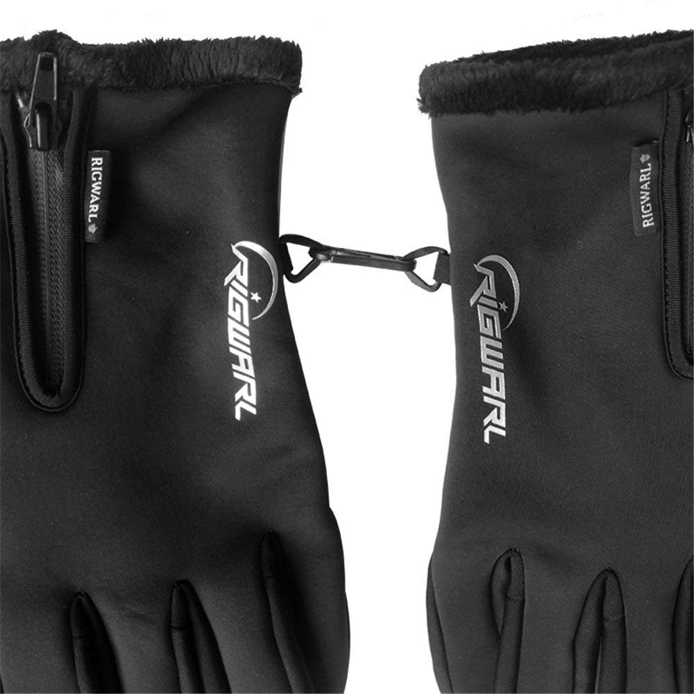 RIGWARL Cycling Gloves for Men,Winter Touch Screen Gloves with Waterproof and Windproof-Non-Slip Silicone Gel and Hand Warmers for Mens\' Cycling and Running(Blue)