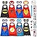 Dropplex 8 Superhero Capes for Kids - Super Hero Toys & Costumes Birthday Party Supplies (Boys)