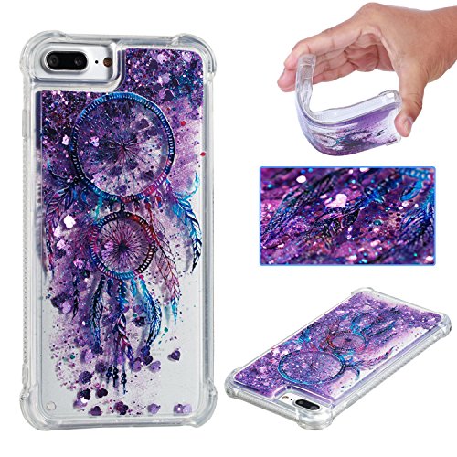 image for Liquid TPU Case for iPhone 8 Plus,Shock-Absorbing Glitter Rubber Case 